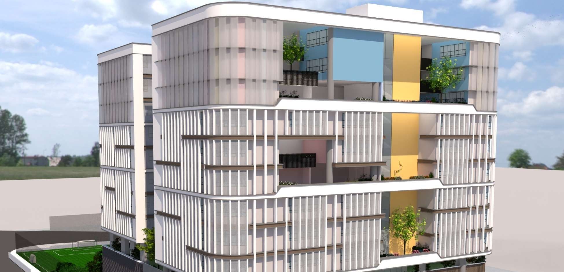 Architect's render of Duama Bay School, Ulwe
